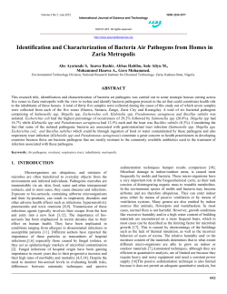 Identification and Characterization of Bacteria Air Pathogens from