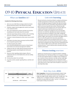 09-10 PHYSICAL EDUCATION UPDATE