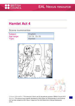 Hamlet Act 4 - EAL Nexus