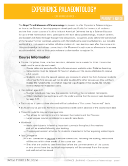 Parent`s Guide - Royal Tyrrell Museum