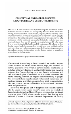 Futile or useful for what?