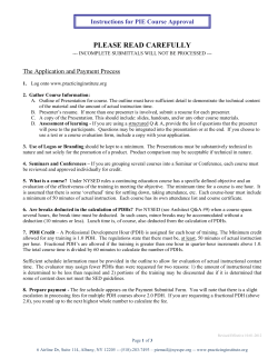 Instructions for PIE Course Approval