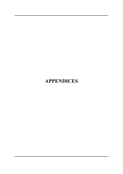 appendices - Shodhganga
