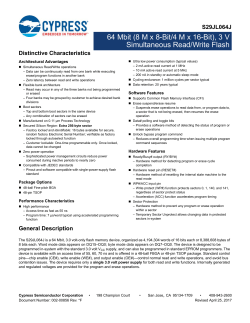 S29JL064J 64 Mbit (8M x 8-Bit/4M x 16