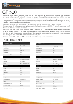 GT500 Spec VR3 - Quicksilver Aircraft