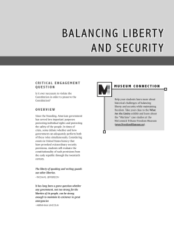 balancing liberty balancing liberty and security