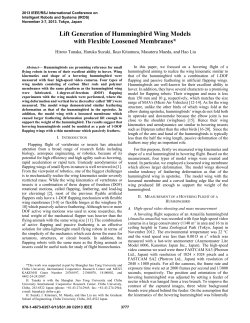 Lift Generation of Hummingbird Wing Models with Flexible