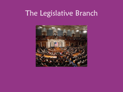 The Legislative Branch - Thompson School District