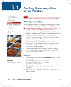 Graphing Linear Inequalities in Two Variables