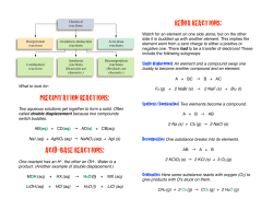 Reaction Types - FirstLight Astro