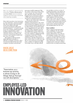 Strategy and innovation Employee