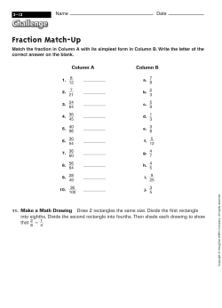 Unit 3-12 Fraction Match-Up