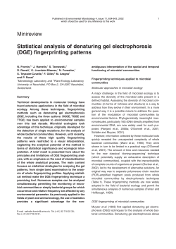 Minireview Statistical analysis of denaturing gel electrophoresis