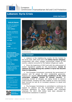 Lebanon: Syria Crisis - European Commission