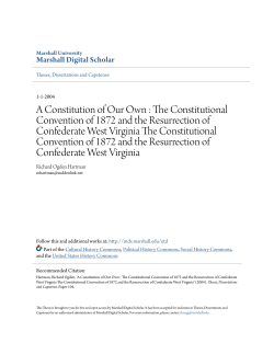 A Constitution of Our Own : The Constitutional Convention of 1872