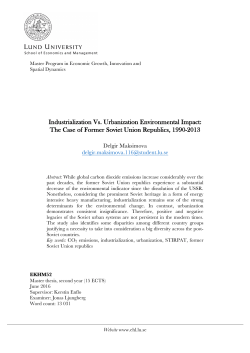 Industrialization Vs. Urbanization Environmental Impact: The Case