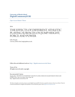 the effects of different athletic playing surfaces on jump height, force