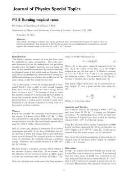 Journal of Physics Special Topics