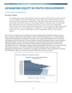 advancing equity in youth development