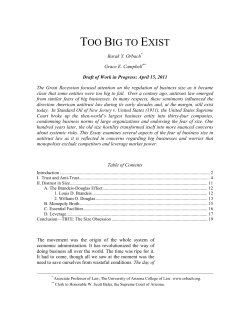 too big to exist - Loyola University Chicago