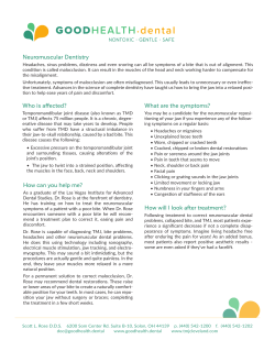 Neuromuscular Dentistry What are the symptoms? How can you