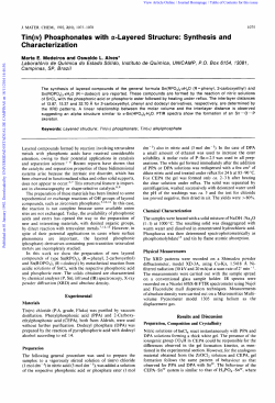 Tin(iv) Phosphonates with a-Layered Structure: Synthesis and