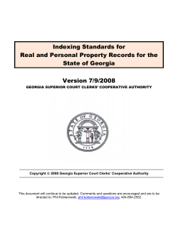 GSCCCA Indexing Standards