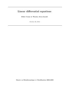 Linear differential equations