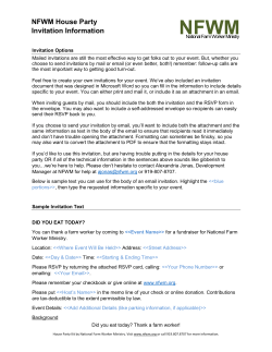 NFWM House Party Invitation Information