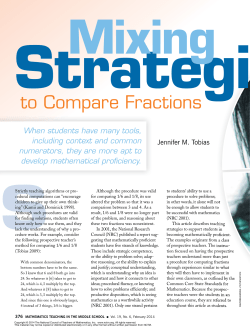 Mixing Strategies to Compare Fractions