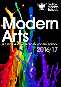 Modern Arts brochure - Bedford Modern School