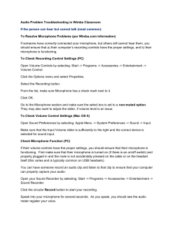 Audio Problem Troubleshooting in Wimba Classroom If