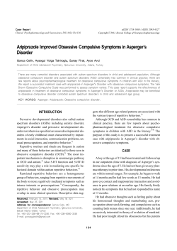 Aripiprazole Improved Obsessive Compulsive Symptoms in