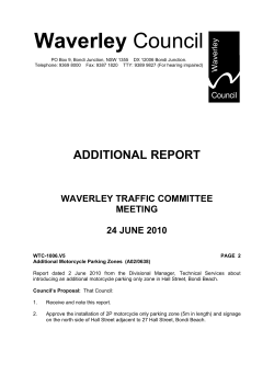 Proposed motorc ycle parking zone &ndash; adjace nt