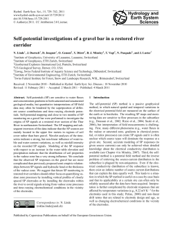 Self-potential investigations of a gravel bar in a restored river corridor