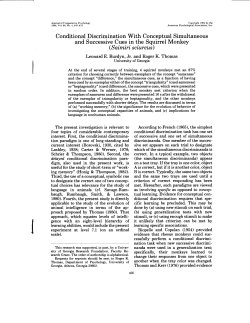 Conditional Discrimination With Conceptual Simultaneous and