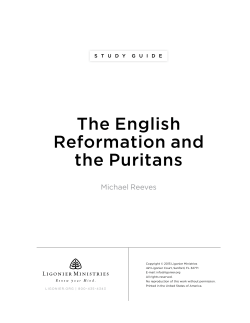 the english Reformation and the Puritans
