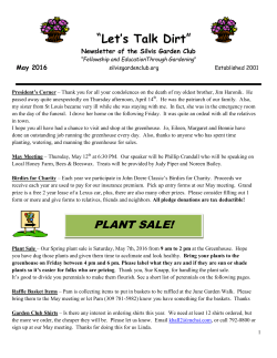 Let`s Talk Dirt - Silvis Garden Club
