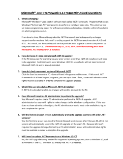 Microsoft&reg; .NET Framework 4.6 Frequently Asked