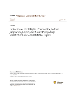 Protection of Civil Rights: Power of the Federal