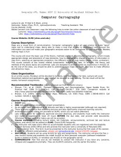 Computer Cartography - University of Maryland