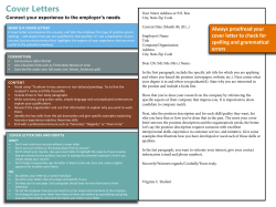 Cover Letters - VCU Career Services