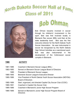 Bob Ohman became involved in soccer through his children`s