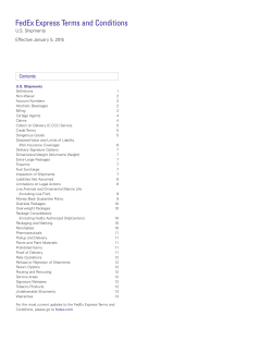 FedEx Express Terms and Conditions