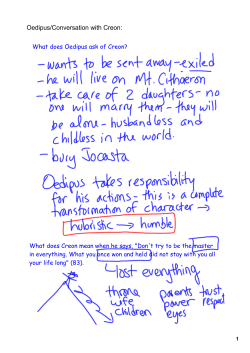 Oedipus/Conversation with Creon