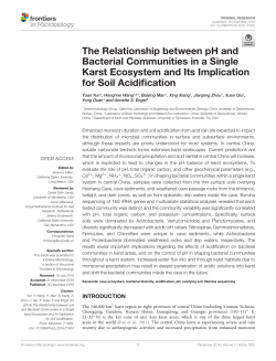 The Relationship between pH and Bacterial Communities in a