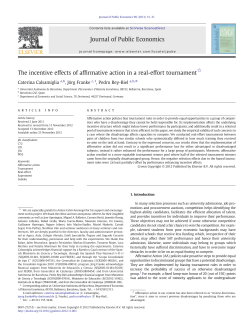 The incentive effects of affirmative action in a real