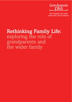 Rethinking Family Life: exploring the role of grandparents and the