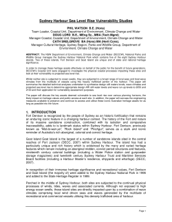 Sydney Harbour Sea Level Rise Vulnerability Studies