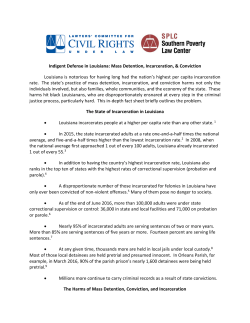 Spotlight on Mass Incarceration and Racial Disparities in Louisiana